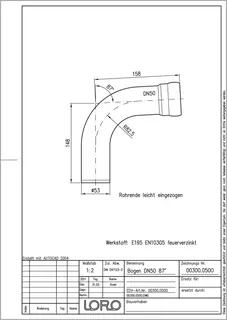LORO-X BOGEN 87 GRAD O.IBESCH.DN 50 – Bild 2