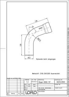 LORO-X BOGEN 70 GRAD O.IBESCH.DN 50 – Bild 2