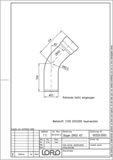 LORO-X BOGEN 45 GRAD O.IBESCH.DN 50 – Bild 2