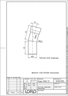 LORO-X BOGEN 15 GRAD O.IBESCH.DN 50 – Bild 2