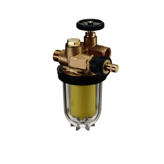 OVENTROP Heizölfilter-RL-Zuführ."Oilpur" DN10, 3/8"IG/AG, Saugbetr., Entl.,Nickel