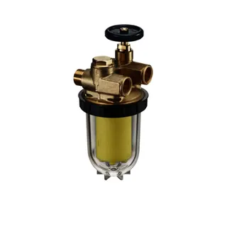 OVENTROP Heizölfilter-Zweistrang"Oilpur" DN10,G3/8"IG,G3/8"AG,Saugbetr.,Nickel
