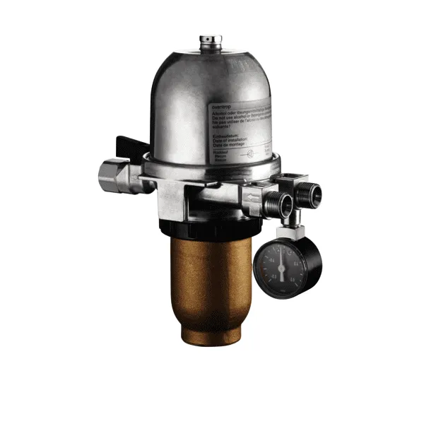 OVENTROP Ölfilter/Entlüfter "TOC-Duo-3B" G3/8 IGxG3/8 AG,"Opticlean" MC-7, 5-20my