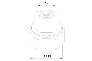 Grundfos Verschraubungs-Satz G2x1", Nr. 509921 – Bild 2