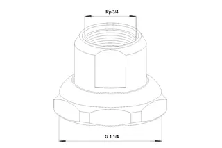 Grundfos Verschraubungs-Satz 3/4" mit Dichtung, Nr. 529982 – Bild 2