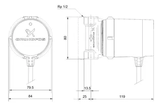 Grundfos Zirkulationspumpe COMFORT 15-14 B PM 1x230V Rp 1/2 Dach, 97989265 – Bild 2