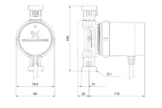 Grundfos Zirkulationspumpe COMFORT 15-14 BX PM 1x230V G1 Dach, 140mm, 97989266 – Bild 2