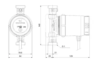 Grundfos Zirkulationspumpe COMFORT 15-14 BXA PM 1x230V G1 Dach, 140mm, 99302332 – Bild 2