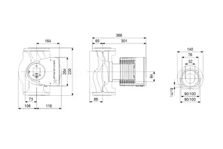 GRUNDFOS Elektr. geregelte Umwälzpumpe MAGNA3 65-80F PN6/10 340mm 1x230V DE – Bild 2