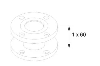 Grundfos Zubehör für Umwälzpumpen Ausgleichsstücksatz A50-60 DN50 PN10 – Bild 2