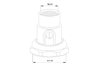 Grundfos Zubehör für Umwälzpumpen Kugelventilsatz mit ÜM G1 1/4xRp1 – Bild 2