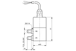 Grundfos Zubehör für Steuer- und Regels. Differenzdruckgeber DPI0-2.5 0-2,5bar – Bild 2
