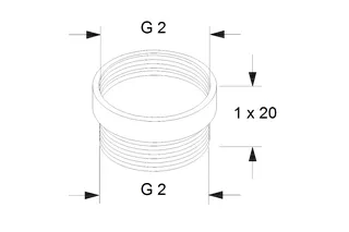 Grundfos Zubehör für Umwälzpumpen Ausgleichsstücksatz A9 G2xG2 1x20 – Bild 2