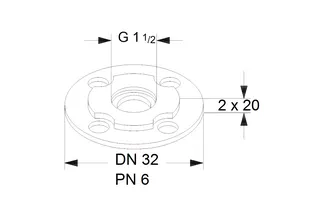 Grundfos Zubehör für Umwälzpumpen Ausgleichsstücksatz A14 G1 1/2xDN32 2x20 – Bild 2
