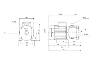Grundfos Horizontale Kreiselpumpe CM3-2 A-R-G-V-AQQV FAAN 3x400V 0,45kW – Bild 2
