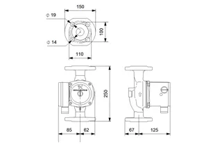 Grundfos Zirkulationspumpe UPS 40-50 FN 250mm 1x230V PN6/10, 99255501 – Bild 2