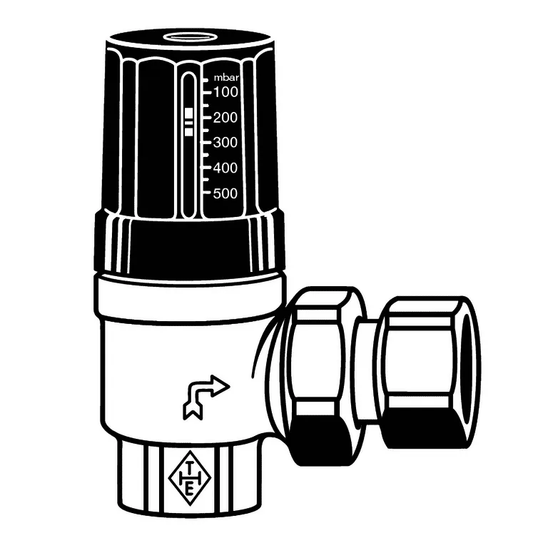 ROTEX Überströmventil DN 20 UESV mit Verschraubung in Eckform f.HPSU, 140111