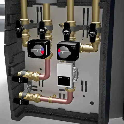 Kermi Pumpengruppe elektronisch geregelt f. Speicherbeladung, komplett