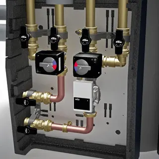 Kermi Pumpengruppe elektronisch geregelt f. Speicherbeladung, komplett