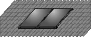 Wolf Aufdach-Montage-Set Alu+ Schiefer f.2 Kollekt.F3-1/CFK-1 Hochform.,7701598