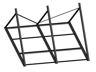 ROTEX Basispaket Flachdachgestell zur Montage von zwei V26P-Kollektoren 162058