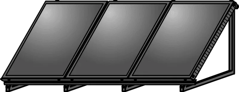 Wolf AluFlex-U Aufstellgerüst Hochformat für 3 Kollektoren F3-1-1/CFK-1