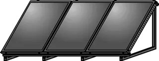 Wolf AluFlex-U Aufstellgerüst Hochformat für 3 Kollektoren F3-1-1/CFK-1