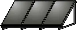 Wolf AluFlex-U Aufstellgerüst Hochformat für 3 Kollektoren F3-1-1/CFK-1 – Bild 2