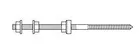 Vaillant Dachankerset (Stockschraube) 2er Set für Aufständerung – Bild 2