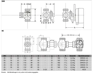 Honeywell Dreiwege-Universalmischer DN25 rtg. kvs2,5(Einsatzb.3,5-5,6kW)DRR25-2.5 – Bild 4