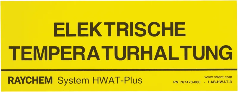 Raychem Kennzeichnungsaufkleber LAB-HWAT-D f.System HWAT-Plus,767473-000