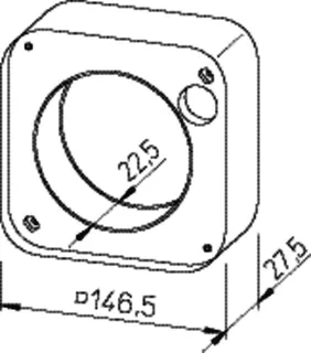 Helios MF 90 Montageflansch zu Minilüfter – Bild 2