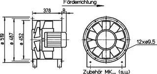 Helios AMD 450/2 2,2 kW Axial-Mitteldruckvent. 3-PH 50 Hz – Bild 2
