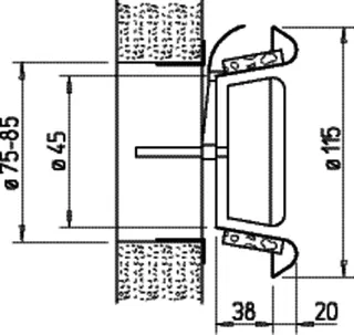 Helios KTV 75/80, KTVA 75/80 Kunststoff-Tellerventil für Abluft – Bild 2
