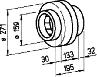 Helios RR 160 B Rohrventilator 1-PH 1-PH 230V 50 Hz zweistufig DN 160 – Bild 2