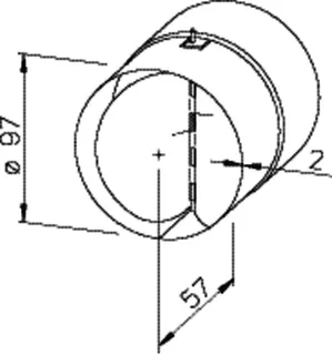 Helios RSKK 100 Rohr-Verschlußklappe aus Kunststoff, DN 100 mm – Bild 2