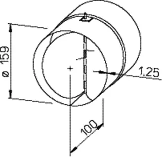 Helios RSK 160 Rohr-Verschlußklappe DN 160 mm – Bild 2