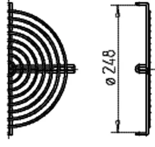Helios SGR 250 EX Schutzgitter nach DIN EN 294 – Bild 2