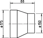 Helios RZ 160/150 Reduzierset Reduzierung 175/160/150 + Dichtungsband – Bild 2
