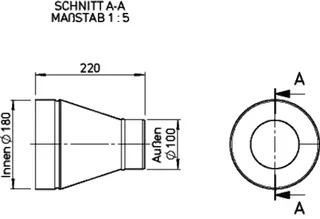 Helios RZ 180/100 Reduzierung v. 180mm auf 100mm – Bild 2