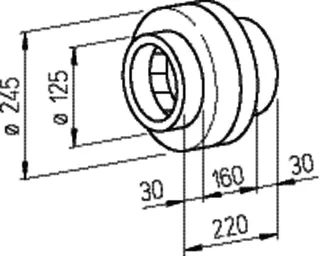 Helios RRK 125 Rohrventilator 1-PH Gehäuse glasfaserverst. Kunststoff – Bild 2