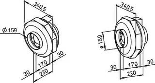 Helios RRK 160 Rohrventilator 1-PH Gehäuse glasfaserverst. Kunststoff – Bild 2