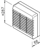 Helios GVK 200 Selbstt. Verschlussklappe f. Zu- u. Abluft m. Abweisgitter, weiß – Bild 2
