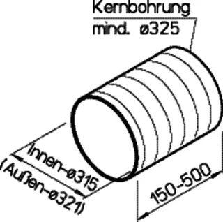 Helios WER 300 ND 300 mm Länge: flexibel, max. 500 mm – Bild 2
