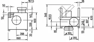 Helios MBD 315/2/2 TK Megabox 3 PH, zweitourig, Rohr-DN 355 – Bild 2