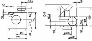Helios MBD 355/2/2 TK Megabox 3 PH, zweitourig, Rohr-DN 400 – Bild 2