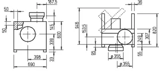 Helios MBD 315/4/4 TK Megabox 3 PH, zweitourig, Rohr-DN 355 – Bild 2