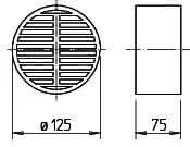 Helios BLS 125 Brandschutz-Lüftungsstein ND 125x75 mm – Bild 2