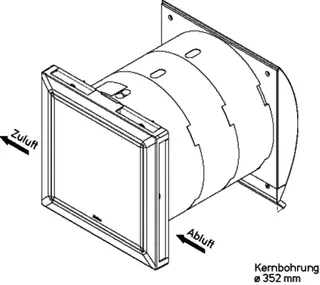 Helios KWL EC 60 PRO FF Lüftungseinsatz kpl. Bedienelem.,Feuchtef.,Innenfassade – Bild 2