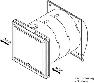 Helios KWL EC 60 PRO Lüftungseinsatz kpl. Bedienelement, Innenfassade – Bild 2